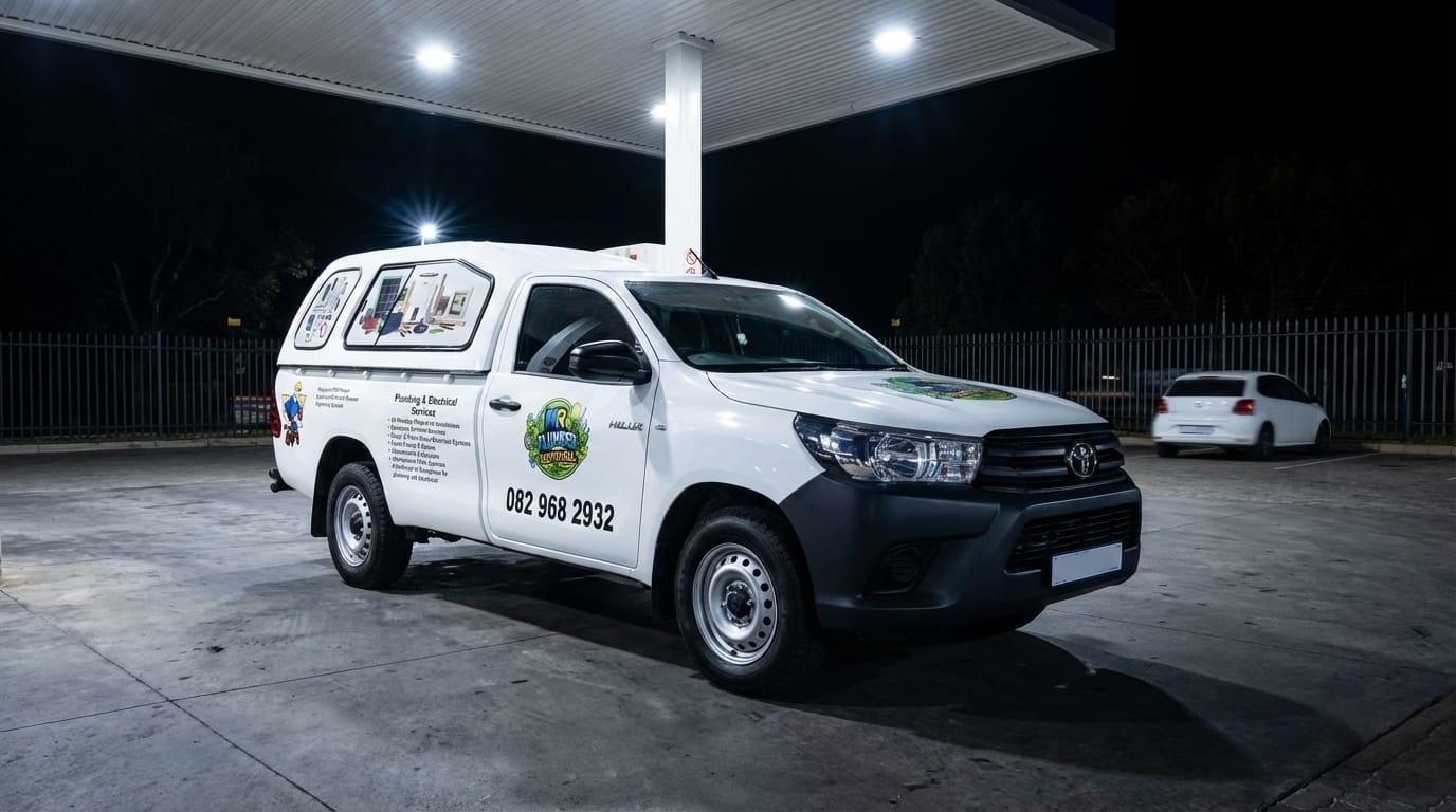 Mr Plumber vehicle branding - Side view